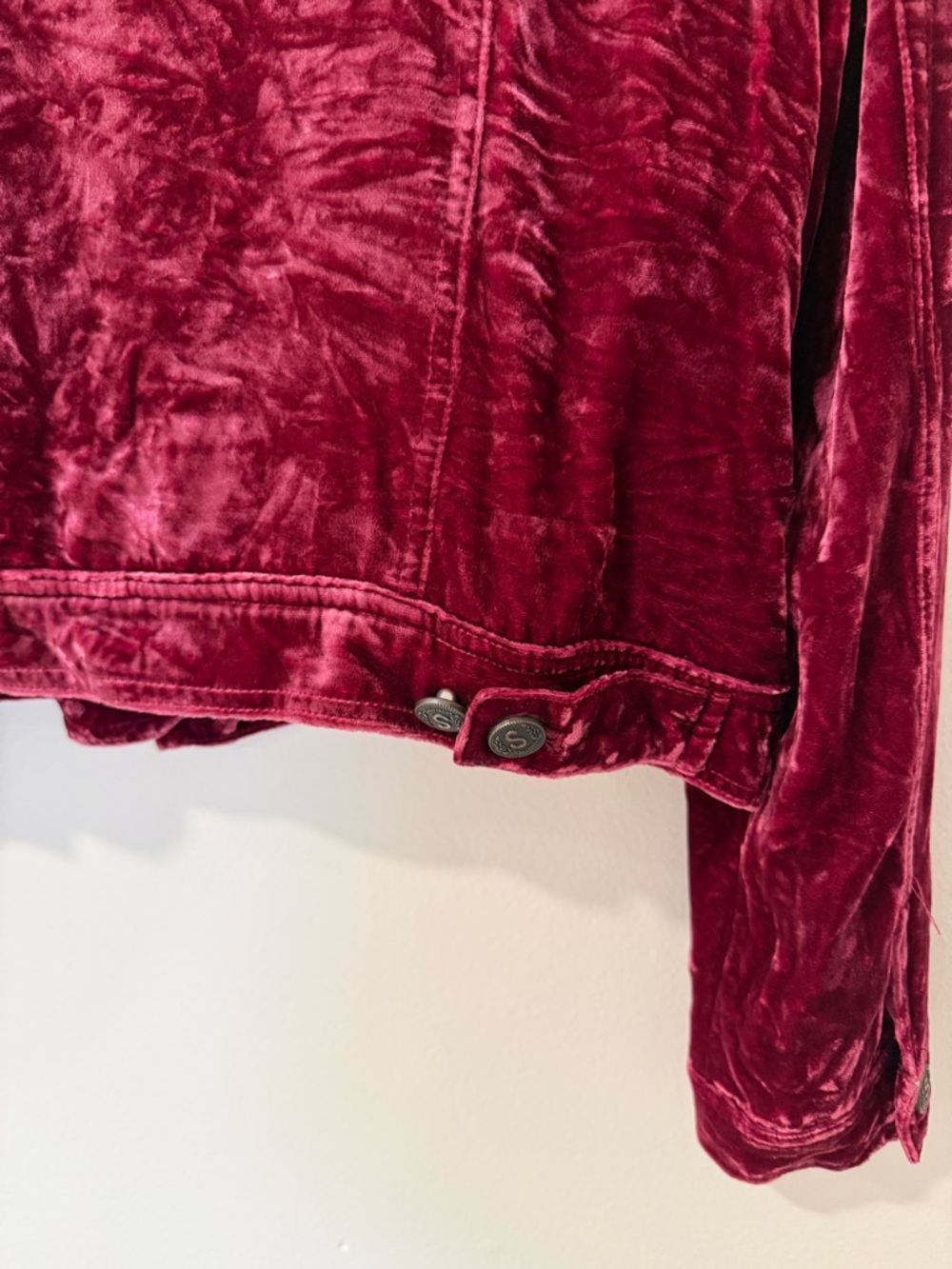 Sundance Purple Silk Blend Velvet Button Up Jacket Holliday Edition M - Picture 8 of 8